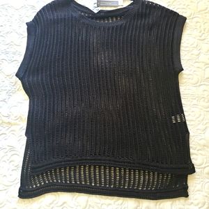 Women's Sleeveless Mesh Sweater